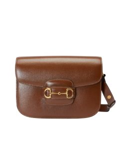 Gucci Horsebit 1955 Medium Shoulder Bag Brown