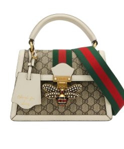 Gucci Queen Margaret Gg Small Top Handle Bag White