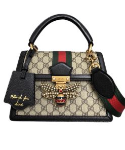 Gucci Queen Margaret Gg Small Top Handle Bag Black