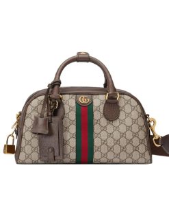 Gucci Ophidia Medium Gg Top Handle Bag Brown