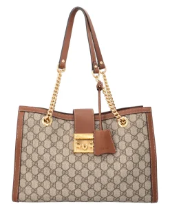 Gucci GG Supreme Padlock Brown