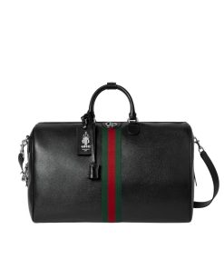 Gucci Web Trademark Medium Duffle Bag Black