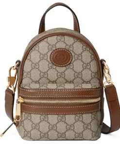Gucci Mini Canvas Interlocking Backpack