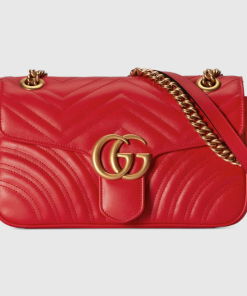 Gucci Red Marmont Small Shoulder Bag