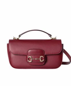 Gucci Horsebit 1955 Small Top Handle Bag Rosso Ancora Red