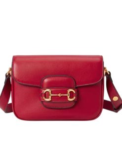 Gucci Horsebit 1955 Aura Mini Shoulder Bag Red