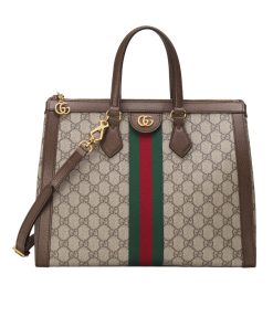 Gucci Ophidia Medium Tote Bag Beige Ebony