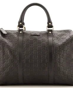 GUCCI Ssima Chocolate Boston Bag