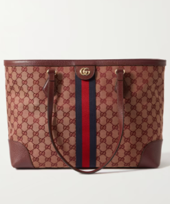 GUCCI Ophidia Jacquard canvas tote Bag