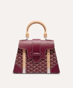 Goyard Replica Saigon Structure PM Burgundy Bag