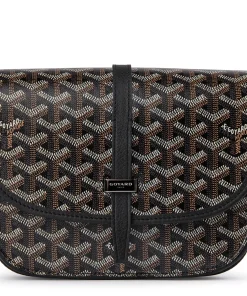 Fake Goyard Goyardine Belvedere Black Messenger Bag